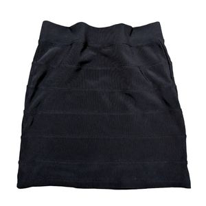 (2/$25) F21 ribbed bodycon bandage miniskirt black